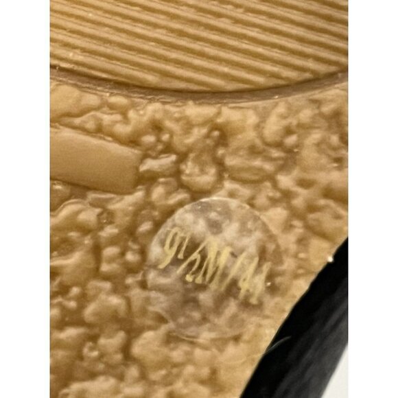 Lori Goldstein Flat Loafers Women 9.5 Black And Rose Gold Slip on Leather Upper - Picture 8 of 12